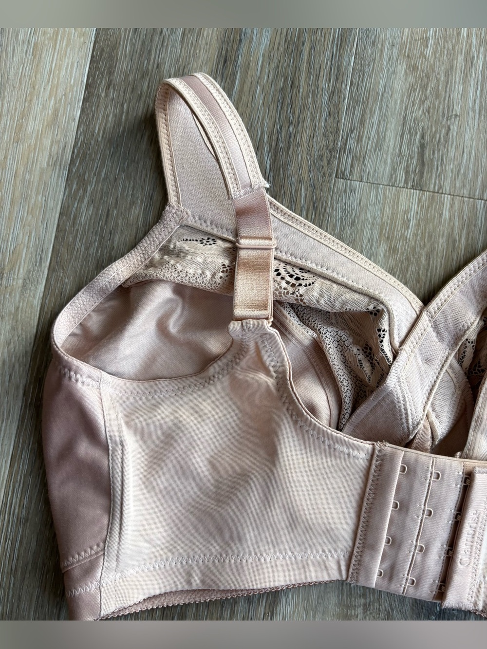 Glamorise Bra 36H US (36G UK) MagicLift Wire Free Minimizer 1003 Nude Beige NWOT - Picture 7 of 11